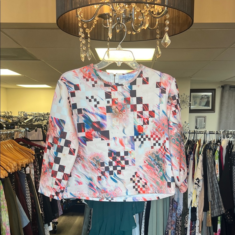Colorful Geometric Women's Top